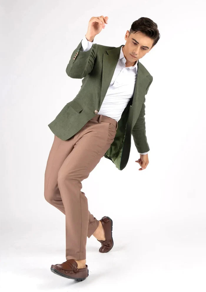 Eldridge Juniper Green Linen Jacket - SARTORO