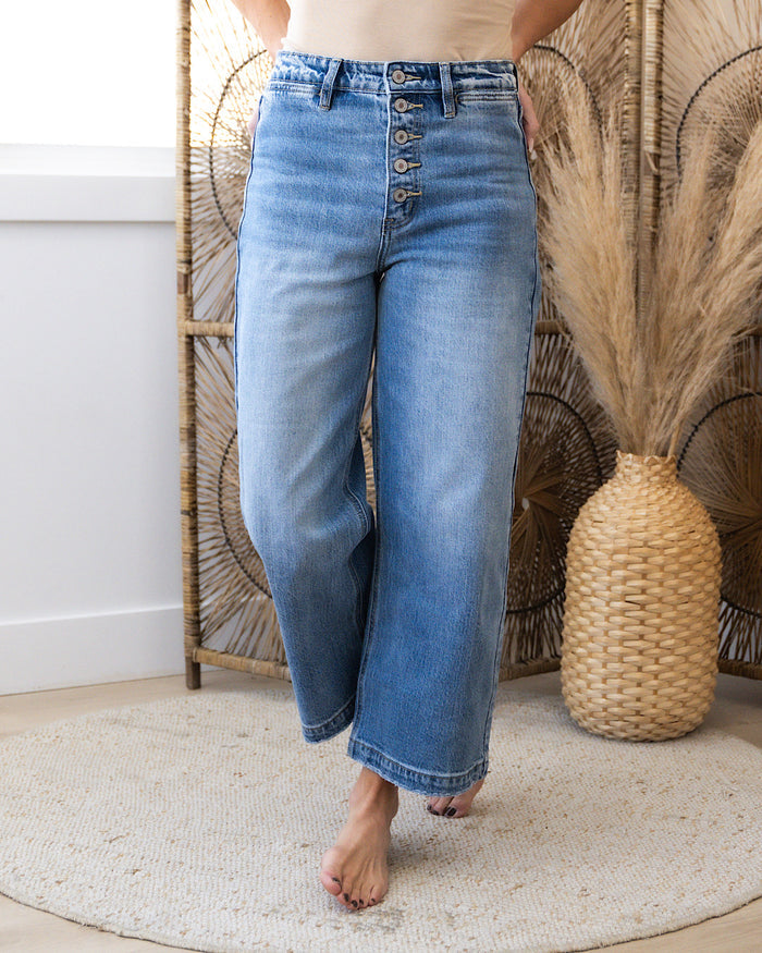 KanCan Eleanor Non Distressed Wide Leg Jeans FINAL SALE KanCan