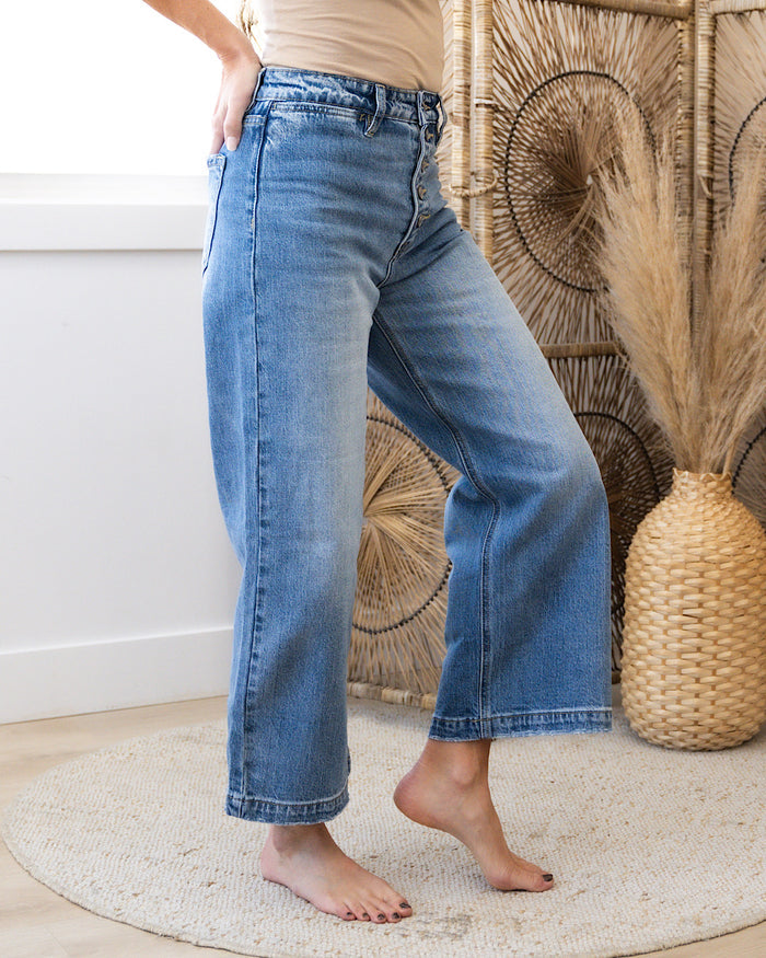 KanCan Eleanor Non Distressed Wide Leg Jeans FINAL SALE KanCan