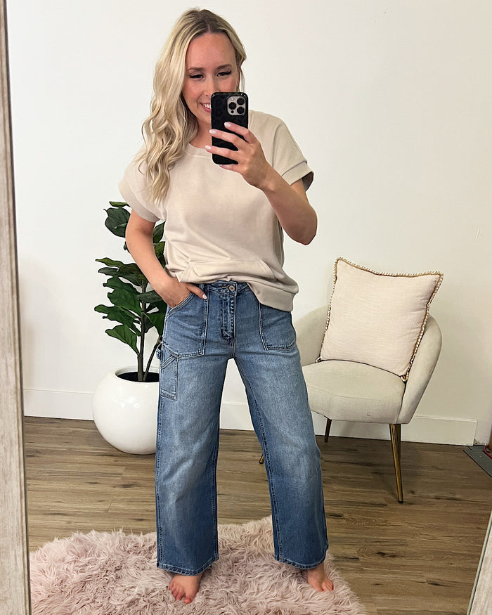 KanCan Jenna Wide Leg Cargo Jeans FINAL SALE KanCan