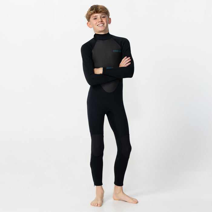 Kid's Factor 3/2mm Steamer Back Zip - Black