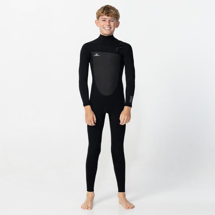 Kid's Focus 3/2mm Steamer Chest Zip - Black