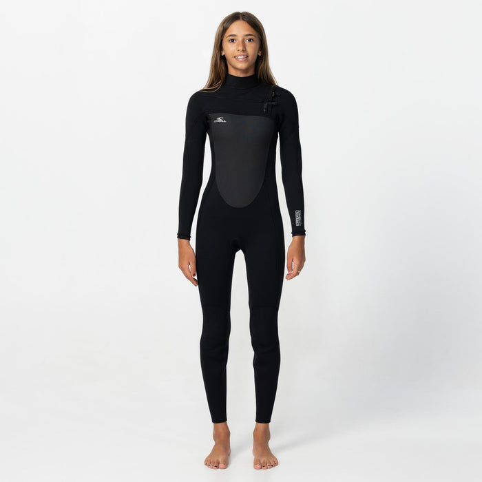 Kid's Focus 3/2mm Steamer Chest Zip - Black