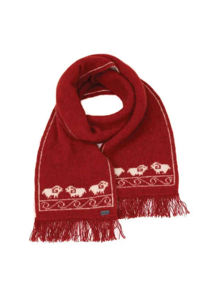 Possum and Merino  KO108 Sheep Scarf - Make a set with KO58 Sheep Gloves and KO168 Sheep Beanie.  One Size.  Made proudly in New Zealand from a premium blend of 40% possum fur, 50% merino lambswool & 10% mulberry silk.