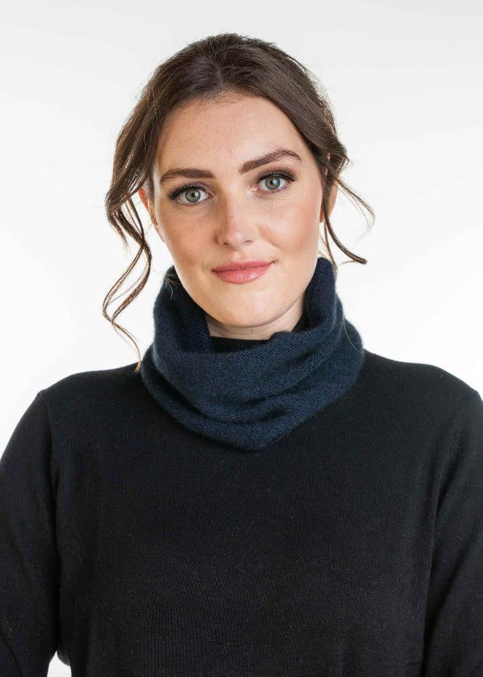 Possum and Merino  KO113 Neck Warmer - A alternative to a scarf.  One Size.  Made proudly in New Zealand from a premium blend of 40% possum fur, 50% merino lambswool & 10% mulberry silk.