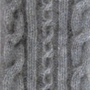 Possum and Merino  KO132 Cable Scarf - A keyhole scarf in a classic cable pattern.  Make a set with KO62 Cable Glovelets and KO94 Cable Headband  One Size - Approx. 15cm wide x 110cm long.  Made proudly in New Zealand from a premium blend of 40% possum fur, 50% merino lambswool & 10% mulberry silk.