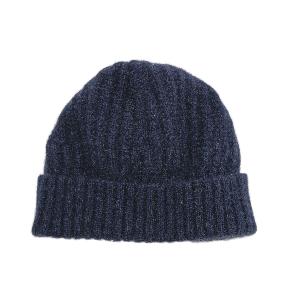 Possum and Merino  KO2020 Ribbed Beanie - A chunky, ribbed beanie with a turned back edge.  Makes a set with KO1020 Ribbed Scarf  One size.  Made proudly in New Zealand from a premium blend of 40% possum fur, 50% merino lambswool & 10% mulberry silk.