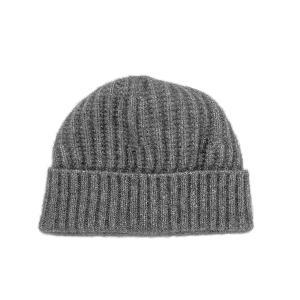 Possum and Merino  KO2020 Ribbed Beanie - A chunky, ribbed beanie with a turned back edge.  Makes a set with KO1020 Ribbed Scarf  One size.  Made proudly in New Zealand from a premium blend of 40% possum fur, 50% merino lambswool & 10% mulberry silk.
