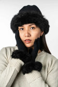 Possum and Merino  KO56 Fur Trim Gloves - Designed to match the fur trim range of accessories, these fur trimmed gloves are available in a stunning range of colours.  Make a set with KO200 Fur Trim Beanie.   Made proudly in New Zealand from a premium blend of 40% possum fur, 50% merino lambswool & 10% mulberry silk.