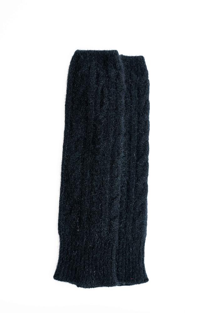Possum and Merino  KO62 Cable Glovelets - Glovelets in a classic cable pattern.  Make a set with KO132 Cable Scarf and KO94 Cable Headband.  One Size.  Made proudly in New Zealand from a premium blend of 40% possum fur, 50% merino lambswool & 10% mulberry silk.