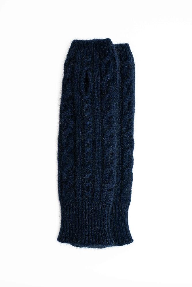 Possum and Merino  KO62 Cable Glovelets - Glovelets in a classic cable pattern.  Make a set with KO132 Cable Scarf and KO94 Cable Headband.  One Size.  Made proudly in New Zealand from a premium blend of 40% possum fur, 50% merino lambswool & 10% mulberry silk.