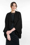 Possum and Merino  KO756 Moss Stitch Shrug - This lightweight yet warm shrug can be worn two different ways - simply turn the garment upside down to create a different style.  A very versatile piece and great for layering.  One Size.   Made proudly in New Zealand from a premium blend of 40% possum fur, 50% merino lambswool & 10% mulberry silk.