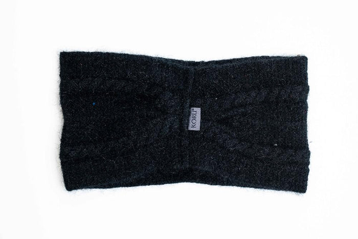 Possum and Merino  KO94 Cable Headband - Headband in a classic cable pattern.  Make a set with KO132 Cable Scarf and KO62 Cable Glovelets.  One Size.  Made proudly in New Zealand from a premium blend of 40% possum fur, 50% merino lambswool & 10% mulberry silk.