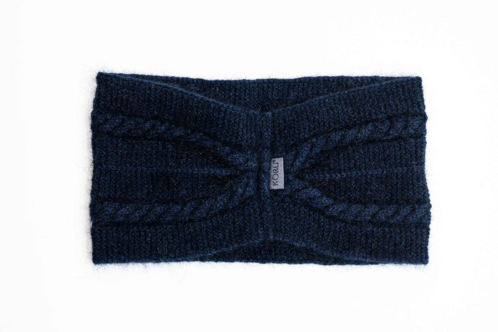Possum and Merino  KO94 Cable Headband - Headband in a classic cable pattern.  Make a set with KO132 Cable Scarf and KO62 Cable Glovelets.  One Size.  Made proudly in New Zealand from a premium blend of 40% possum fur, 50% merino lambswool & 10% mulberry silk.