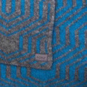 Possum and Merino  KO963 Patterned Throw - A smaller sizes geometric patterned throw in a extra warm, double layer knit.  One size - Approx. 125cm x 140cm.  Made proudly in New Zealand from a premium blend of 40% possum fur, 50% merino lambswool & 10% mulberry silk.