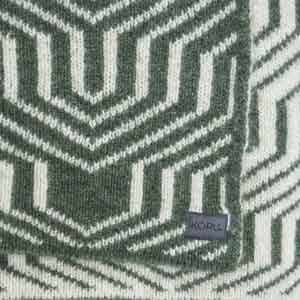 Possum and Merino  KO963 Patterned Throw - A smaller sizes geometric patterned throw in a extra warm, double layer knit.  One size - Approx. 125cm x 140cm.  Made proudly in New Zealand from a premium blend of 40% possum fur, 50% merino lambswool & 10% mulberry silk.