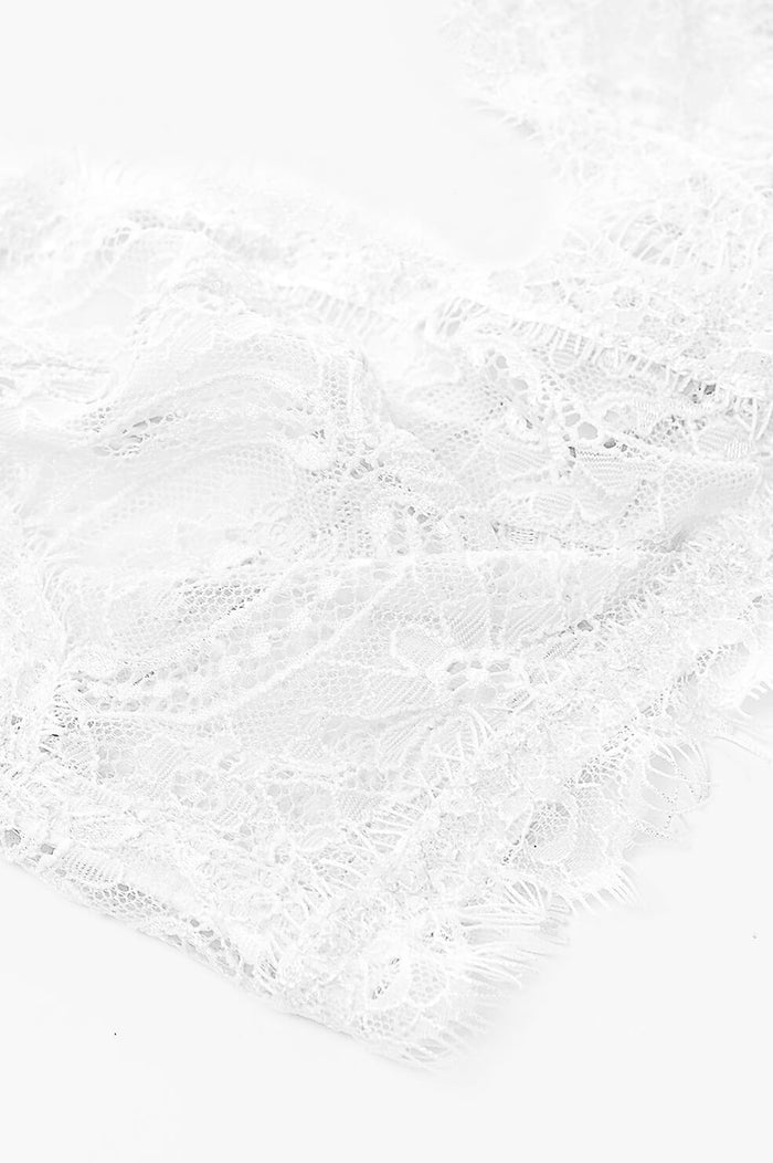 Lace Bra w/ Trim - White - Pavilion