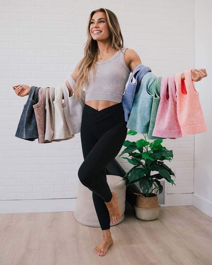 Layering Ribbed Crop Tank - 11 Options Zenana