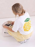 Lemon Bubble Print Oversized T-Shirt - White