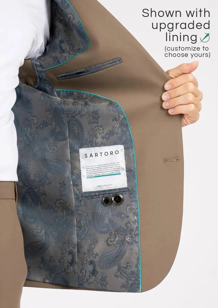 Astor Light Brown Stretch Jacket - SARTORO