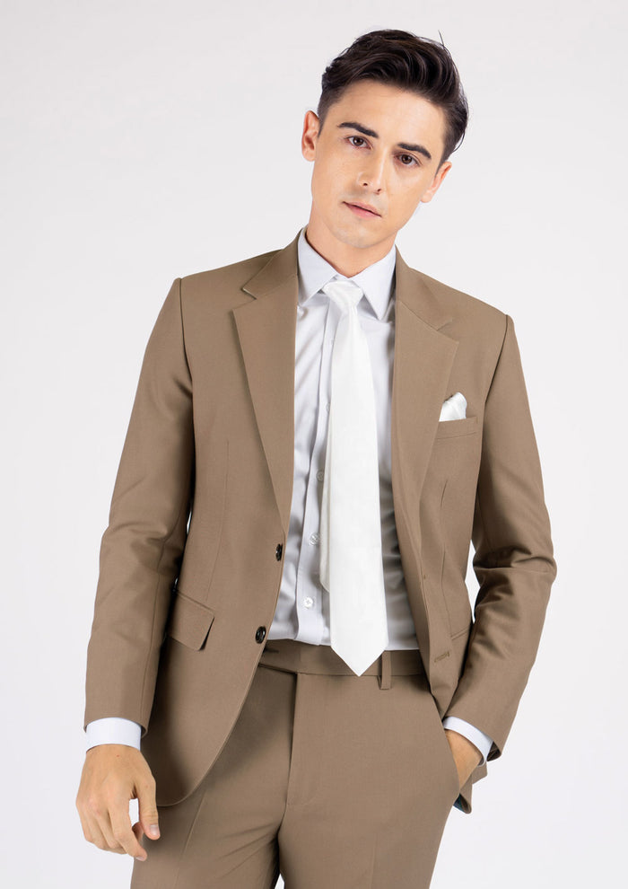 Light Brown Stretch Suit
