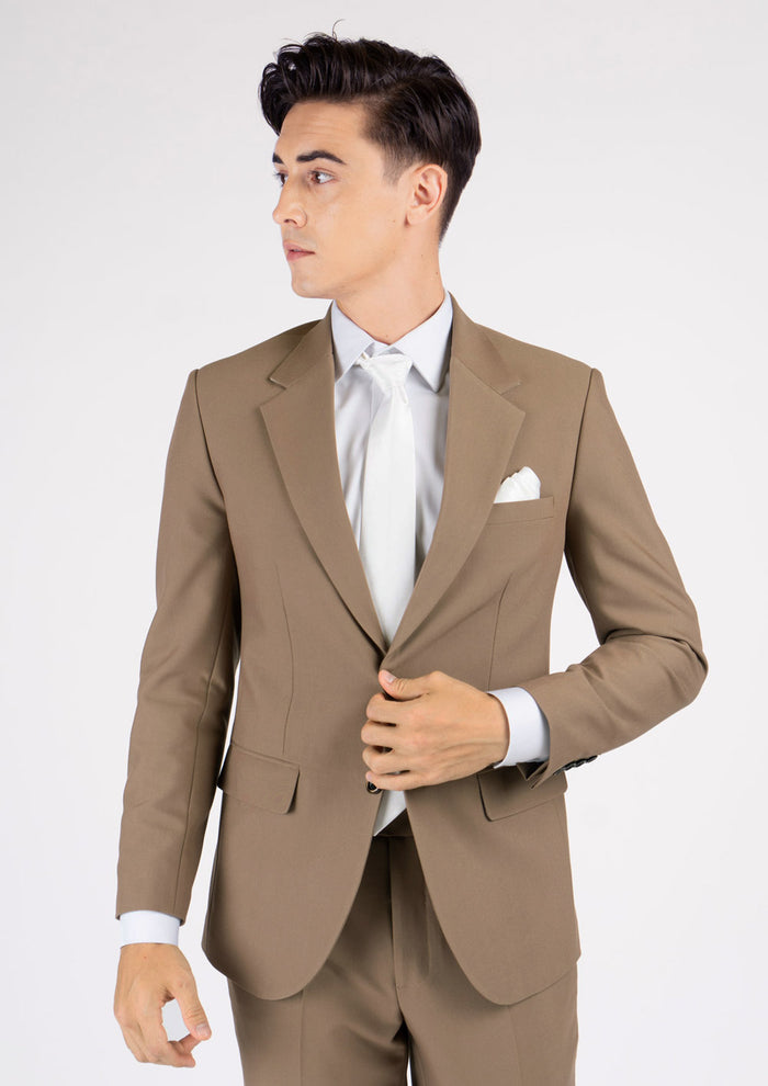 Light Brown Stretch Suit