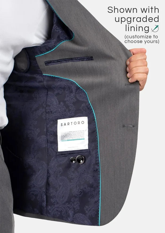 Ellis Light Grey Stretch Jacket - SARTORO