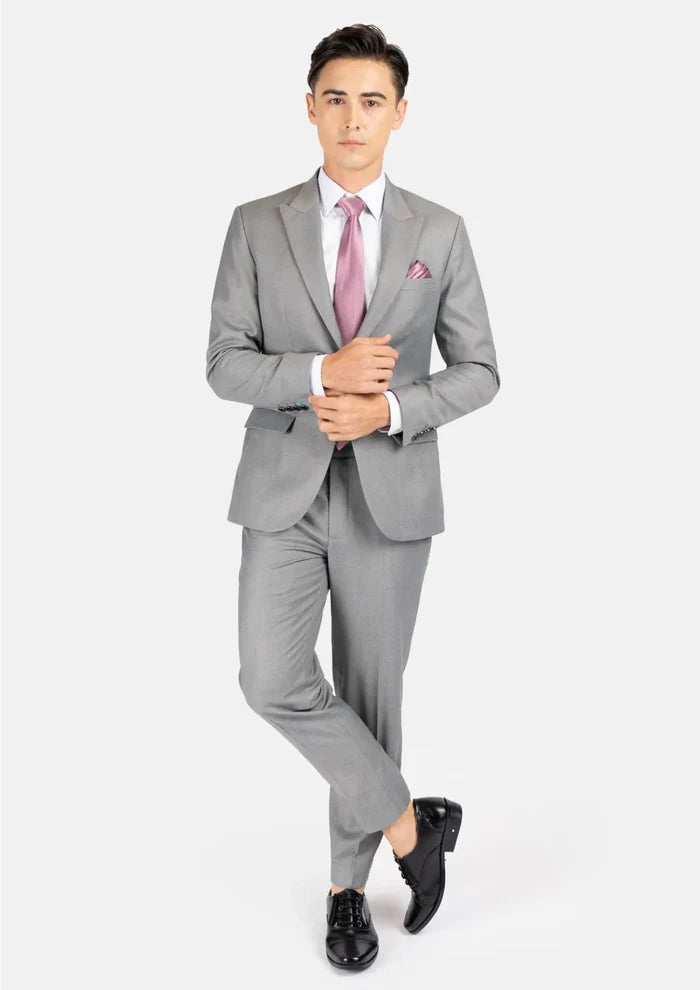Bryant Light Grey Twill Suit - SARTORO