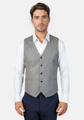 Light Grey Twill Vest - SARTORO