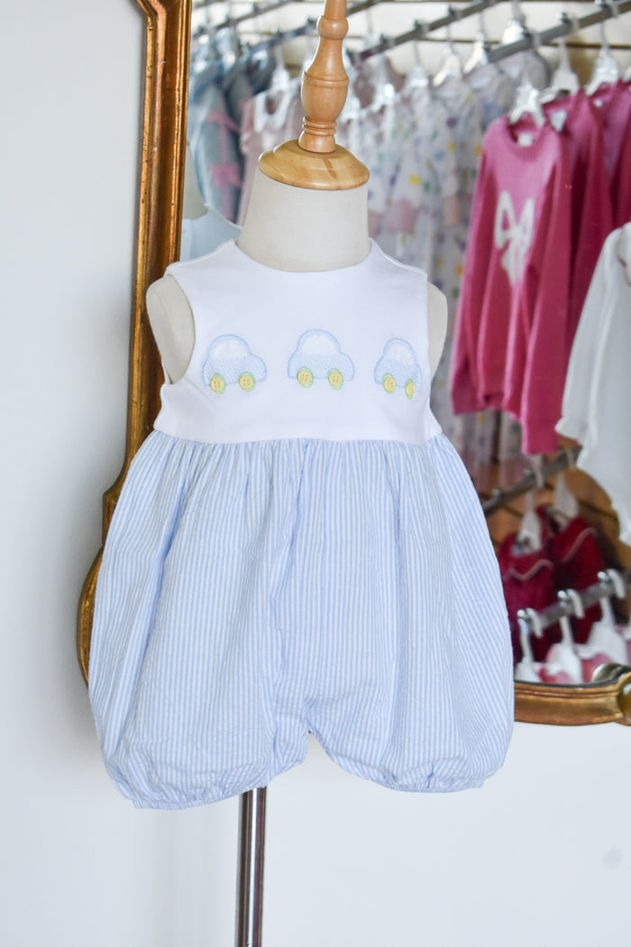 Little Lanes-Blue Seersucker Knit Bubble