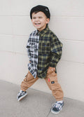 Little Trouble - Two-Tone Flannel Black/Green