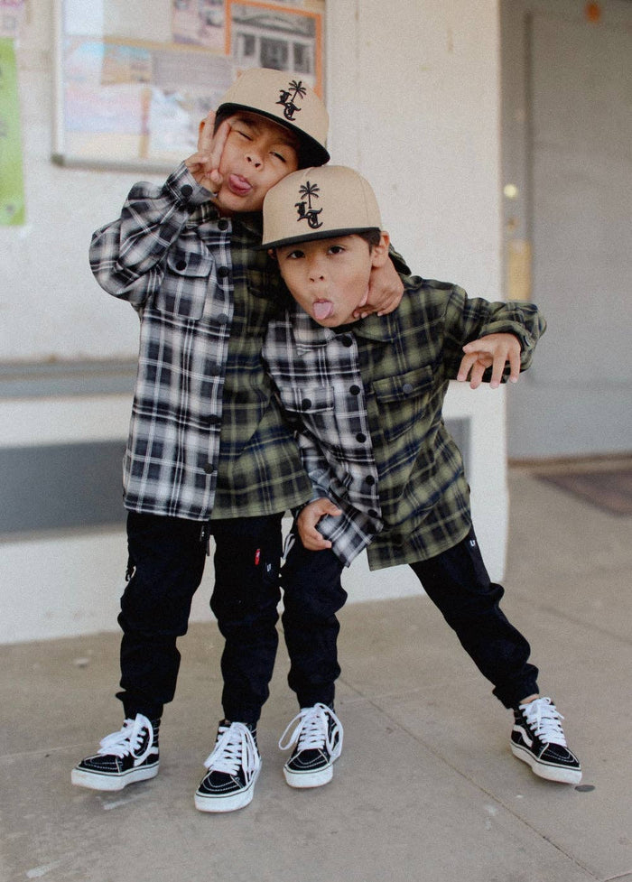 Little Trouble - Two-Tone Flannel Black/Green