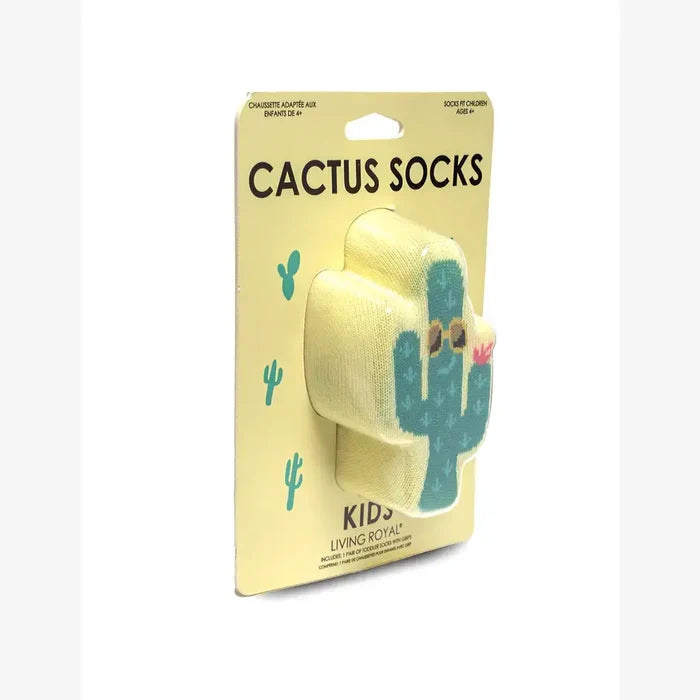 Living Royal 3D Packaged Crew Socks - Cool Cactus (Final Sale)