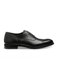 Loake - Hughes Semi Brogue Shoes in Black - Nigel Clare