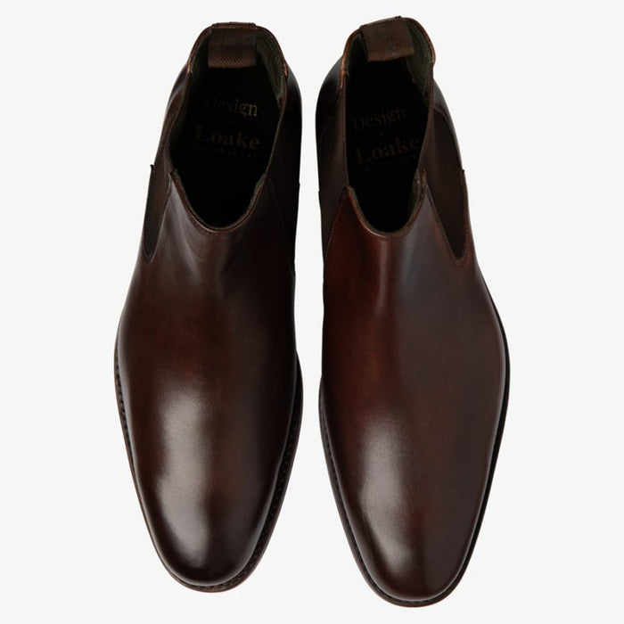 Loake - Wareing Calf Chelsea Boots in Dark Brown - Nigel Clare