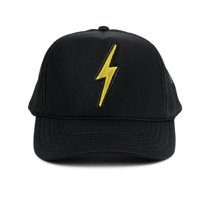 Local Beach Trucker Hat - Lightning Bolt (Black)