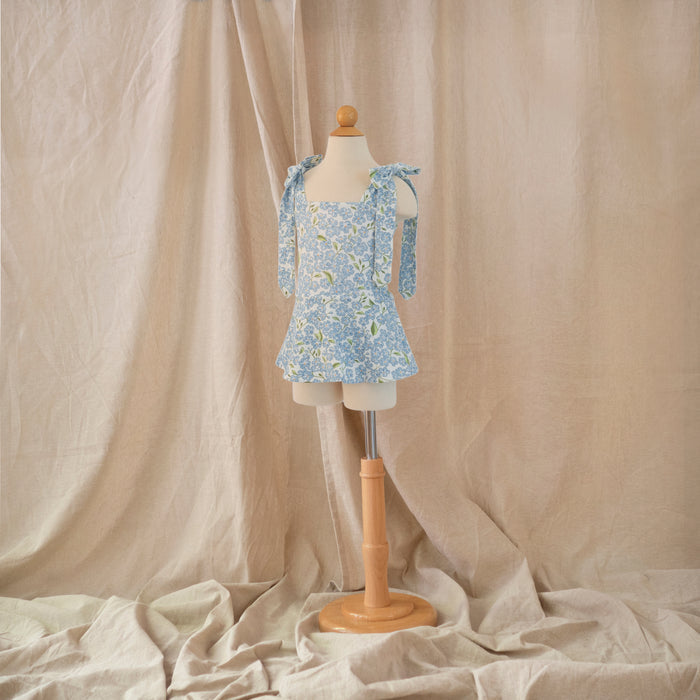 Petit Playa Lola Swim Dress in Hydrangea print, sun-safe UPF50+ swimwear for babies and girls — image 4