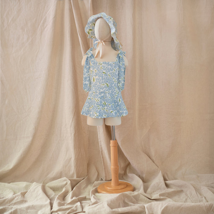 Petit Playa Lola Swim Dress in Hydrangea print, sun-safe UPF50+ swimwear for babies and girls — image 5