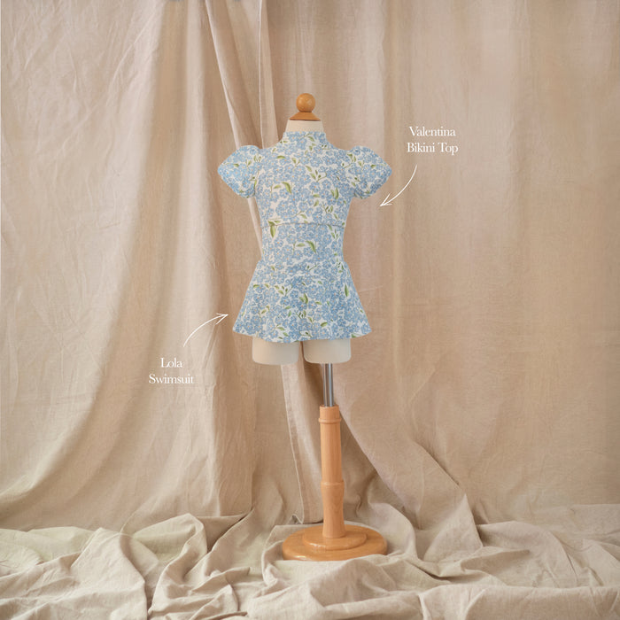 Petit Playa Lola Swim Dress in Hydrangea print, sun-safe UPF50+ swimwear for babies and girls — image 7