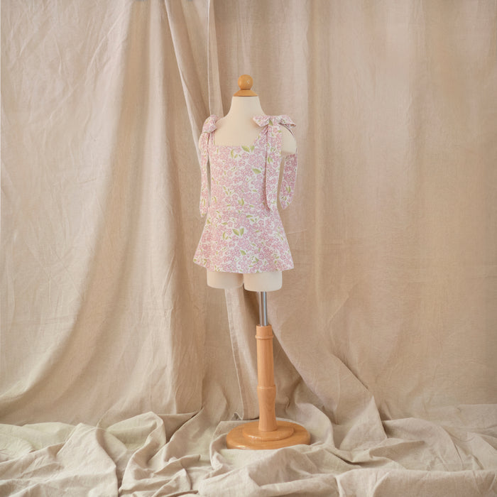 Petit Playa Lola Swim Dress in Peony print, sun-safe UPF50+ swimwear for babies and girls — image 4