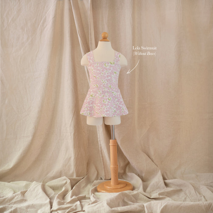 Petit Playa Lola Swim Dress in Peony print, sun-safe UPF50+ swimwear for babies and girls — image 5