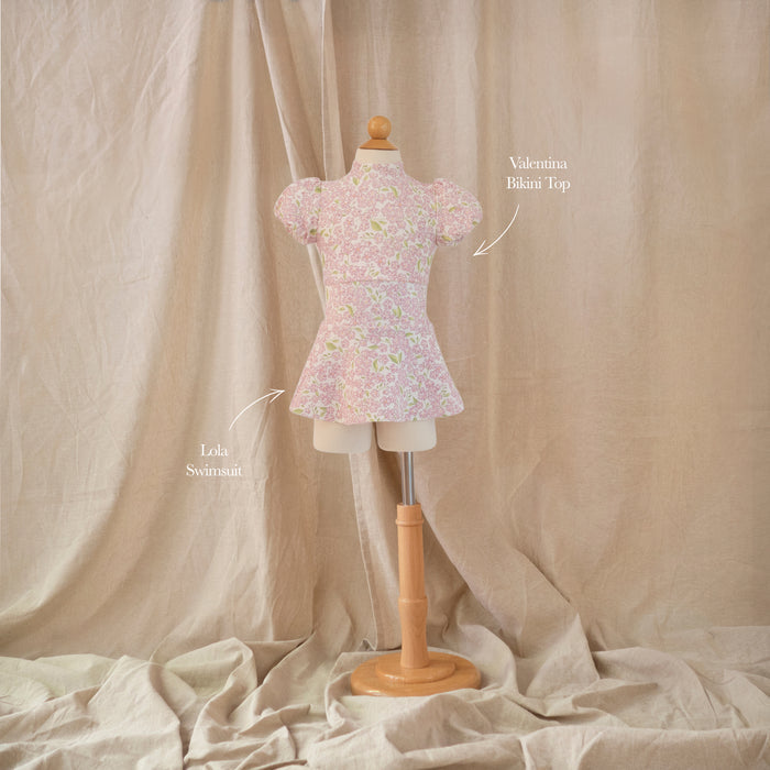 Petit Playa Lola Swim Dress in Peony print, sun-safe UPF50+ swimwear for babies and girls — image 6