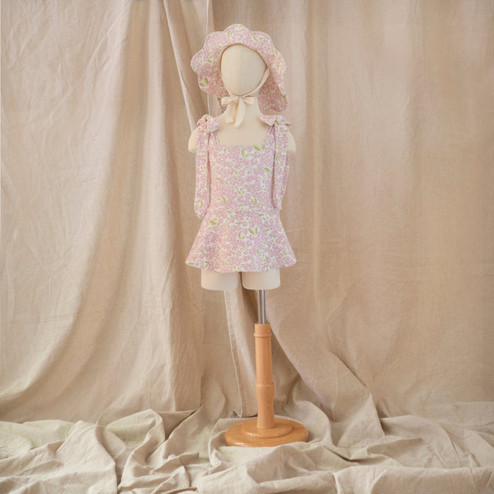 Petit Playa Lola Swim Dress in Peony print, sun-safe UPF50+ swimwear for babies and girls — image 7