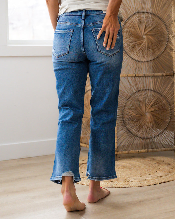 Lovervet Audrey Distressed Knee Straight Jeans Lovervet
