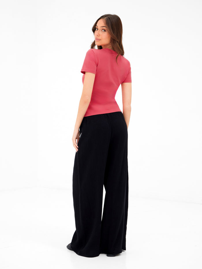 Lucia Baby Tee - Bright Pink