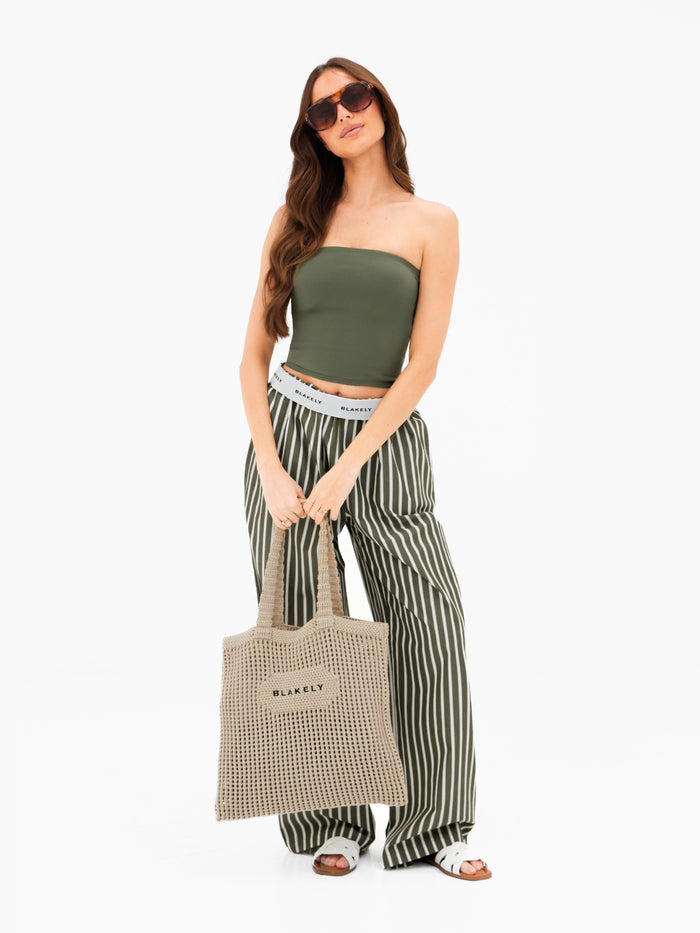 Lucia Bandeau Top - Khaki Green