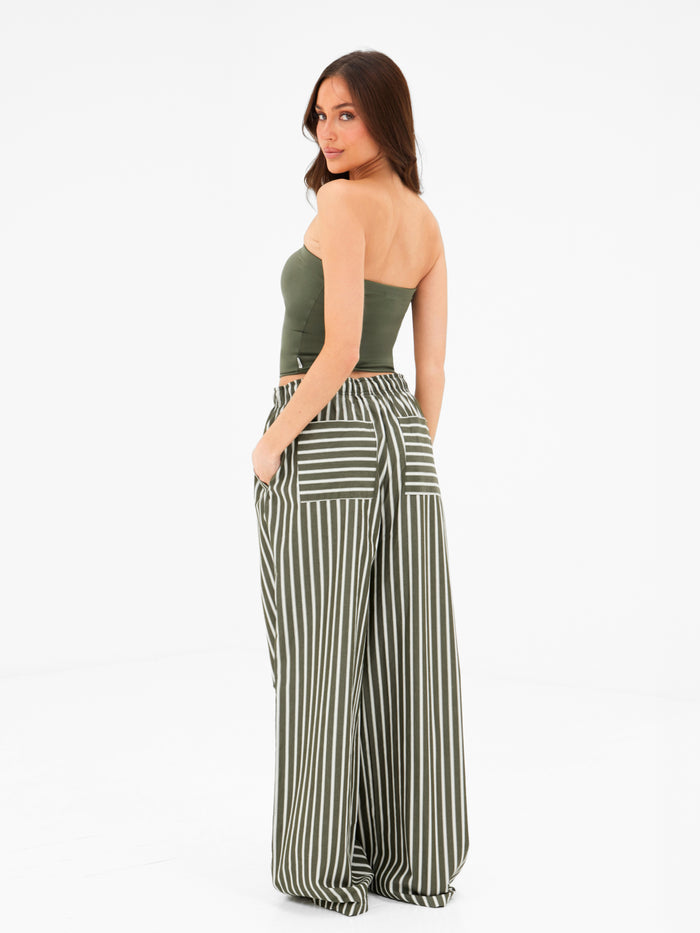 Lucia Bandeau Top - Khaki Green