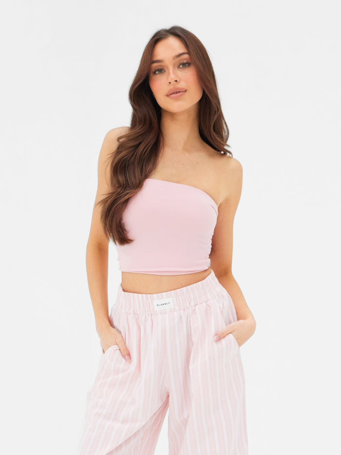 Lucia Bandeau Top - Pastel Pink