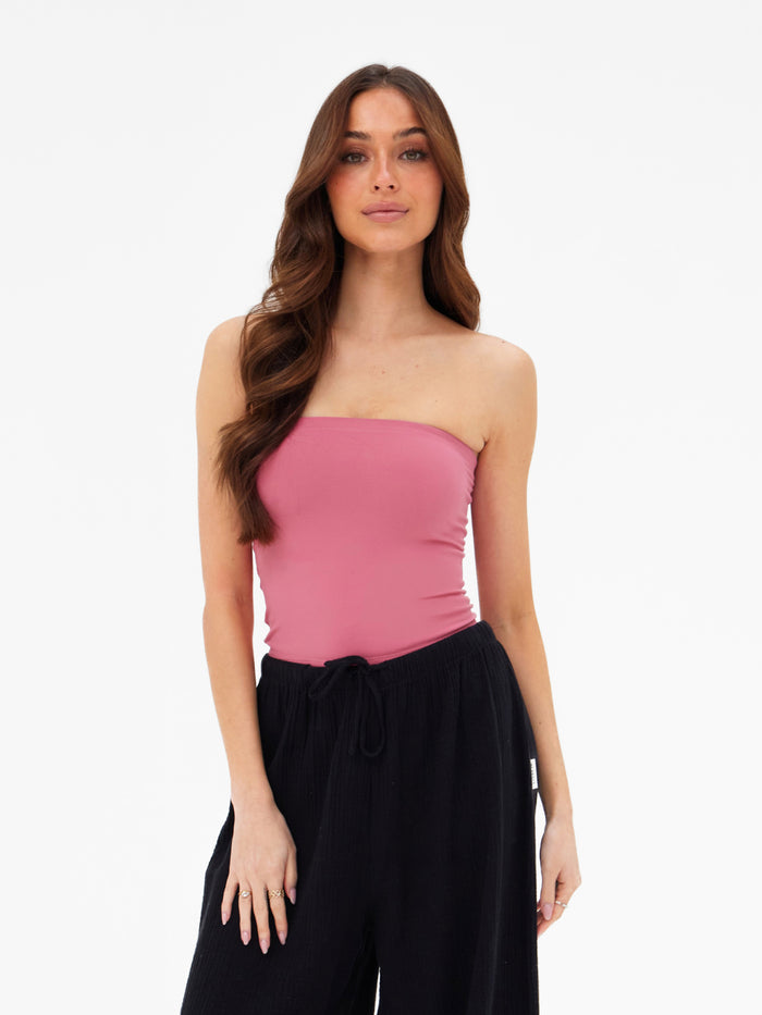 Lucia Bandeau Top - Raspberry