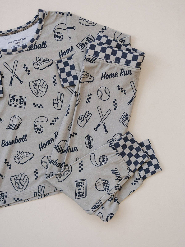 Lucky Panda Kids Bamboo PJs - Home Run